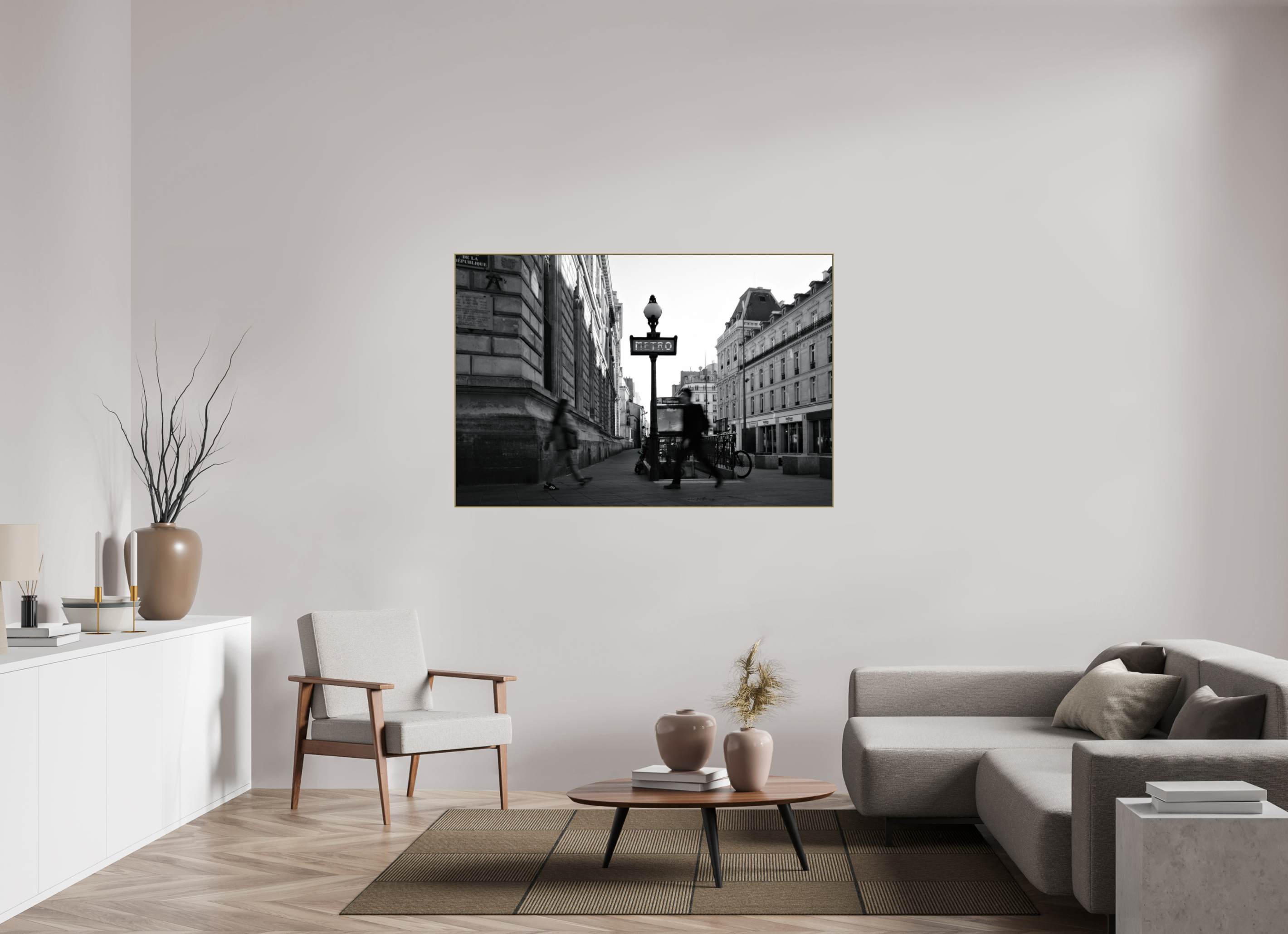60 x 40″, Gold Metros Tresdos