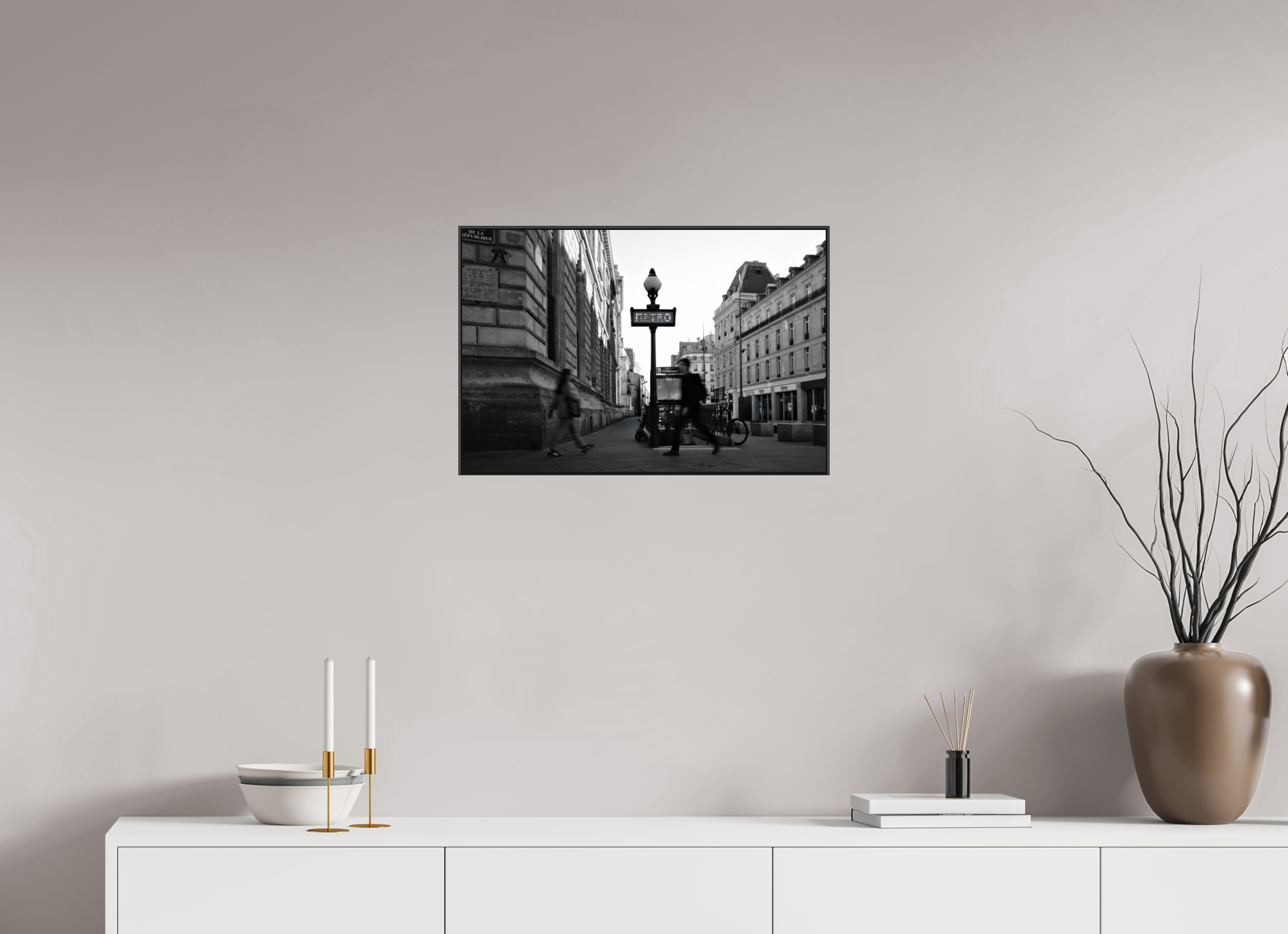 24 x 16″, Black Metros Tresdos