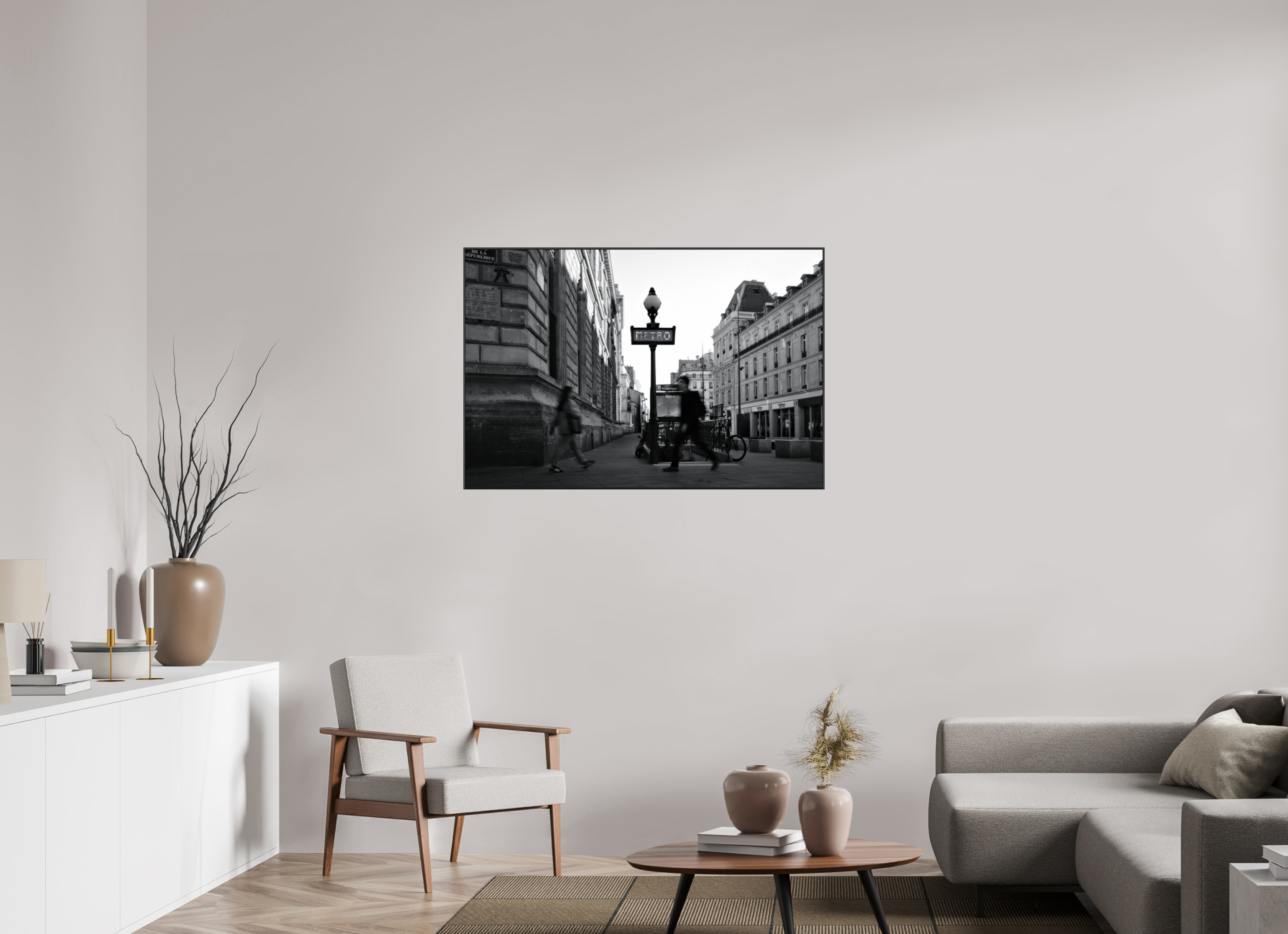 45 x 30″, Black Metros Tresdos