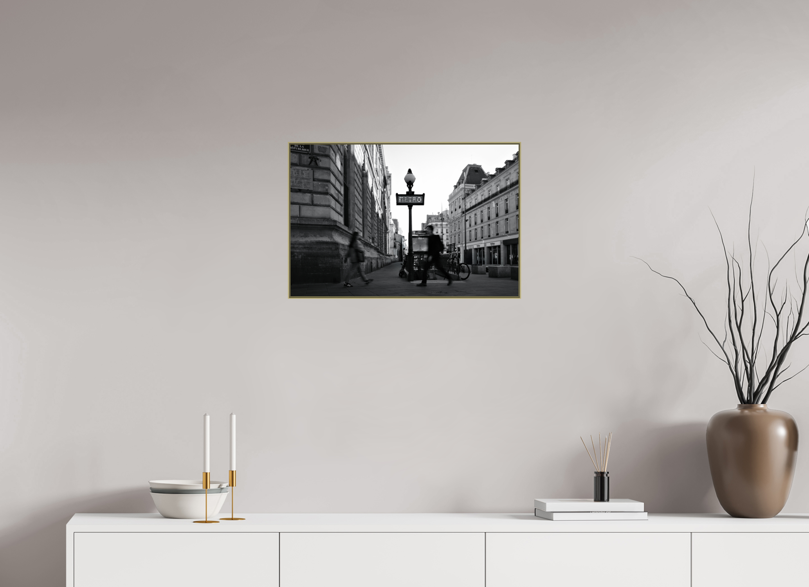 24 x 16″, Gold Metros Tresdos