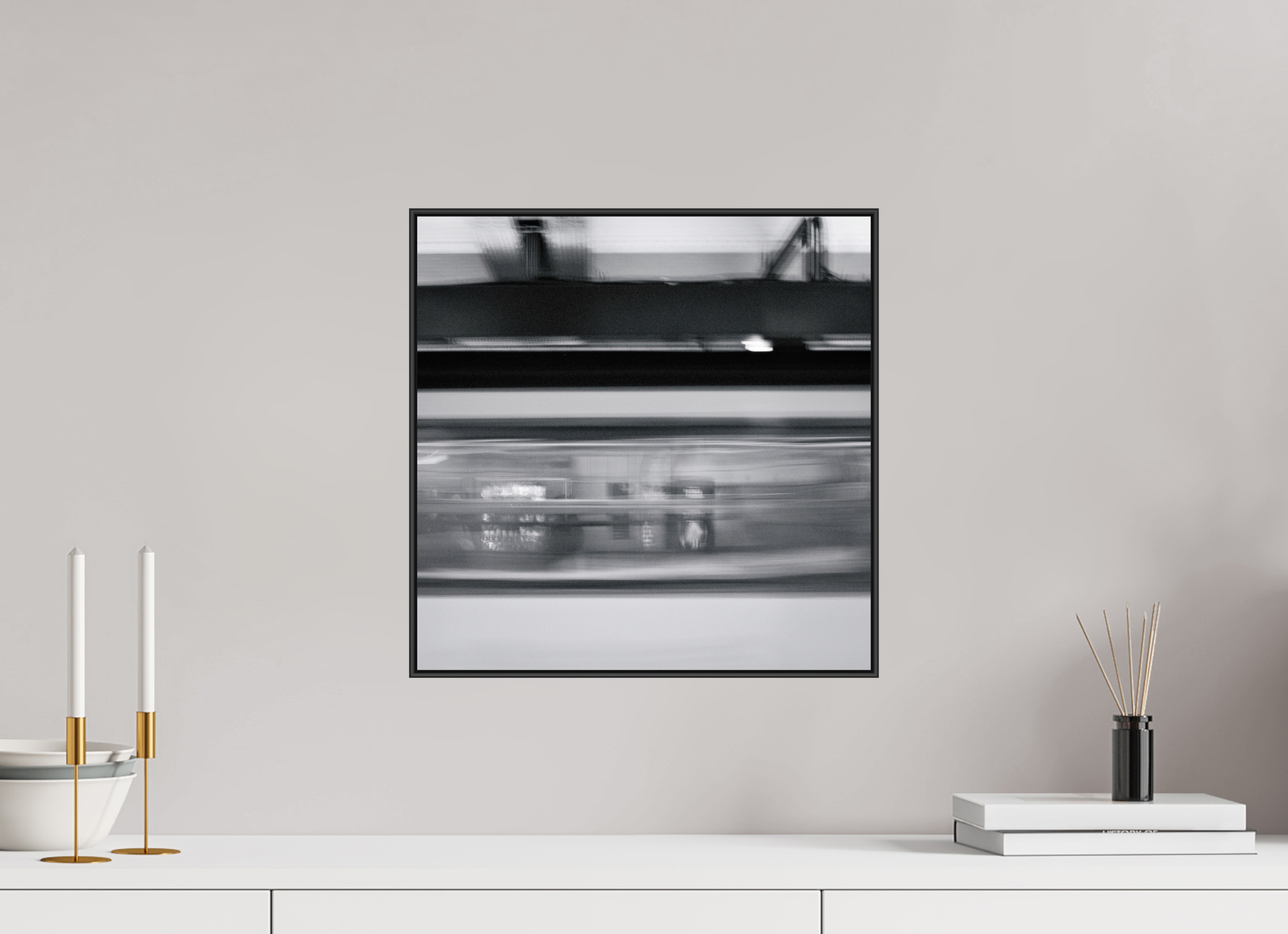 15 x 15″, Black Squared