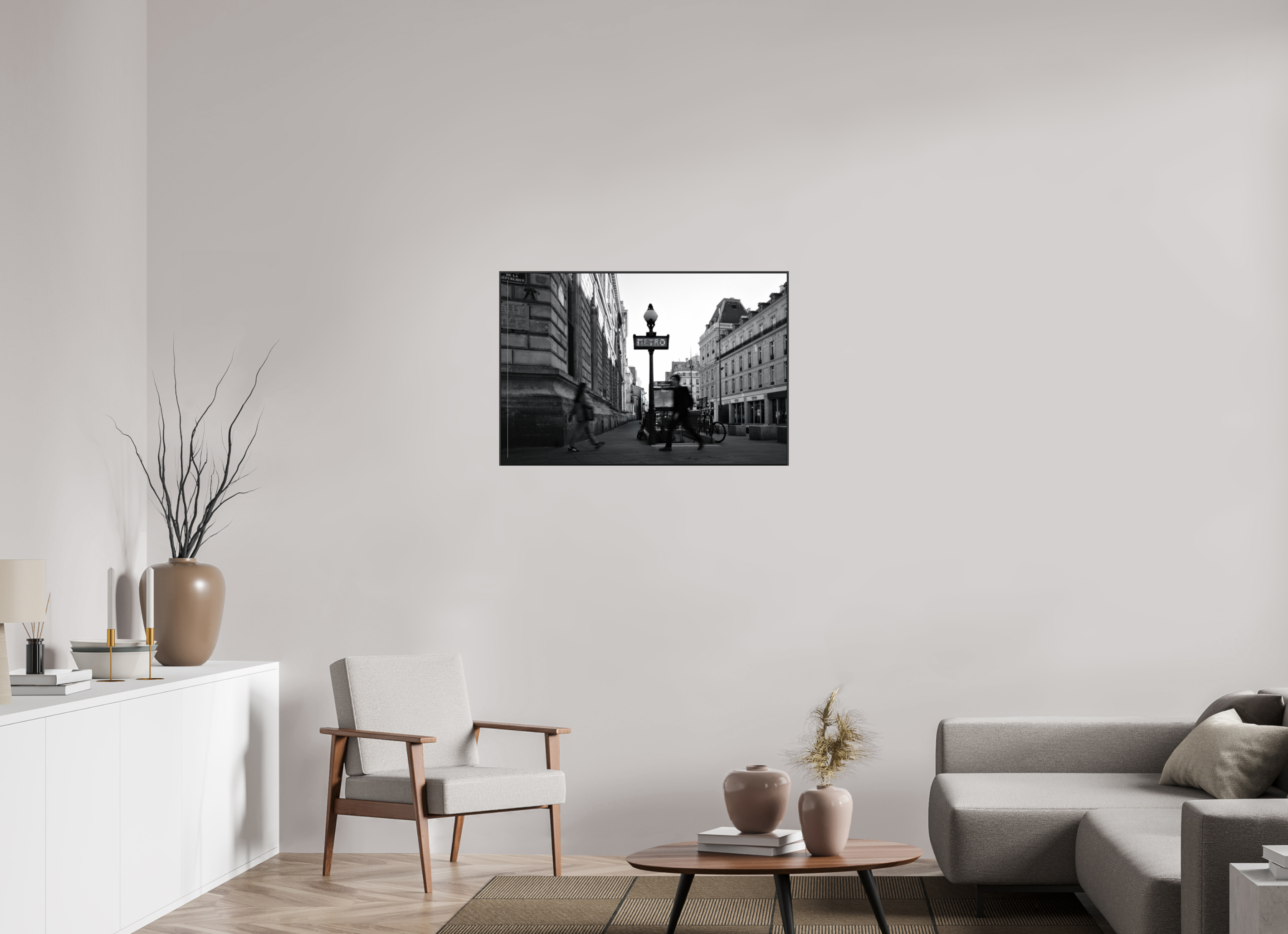 36 x 24″, Black Metros Tresdos