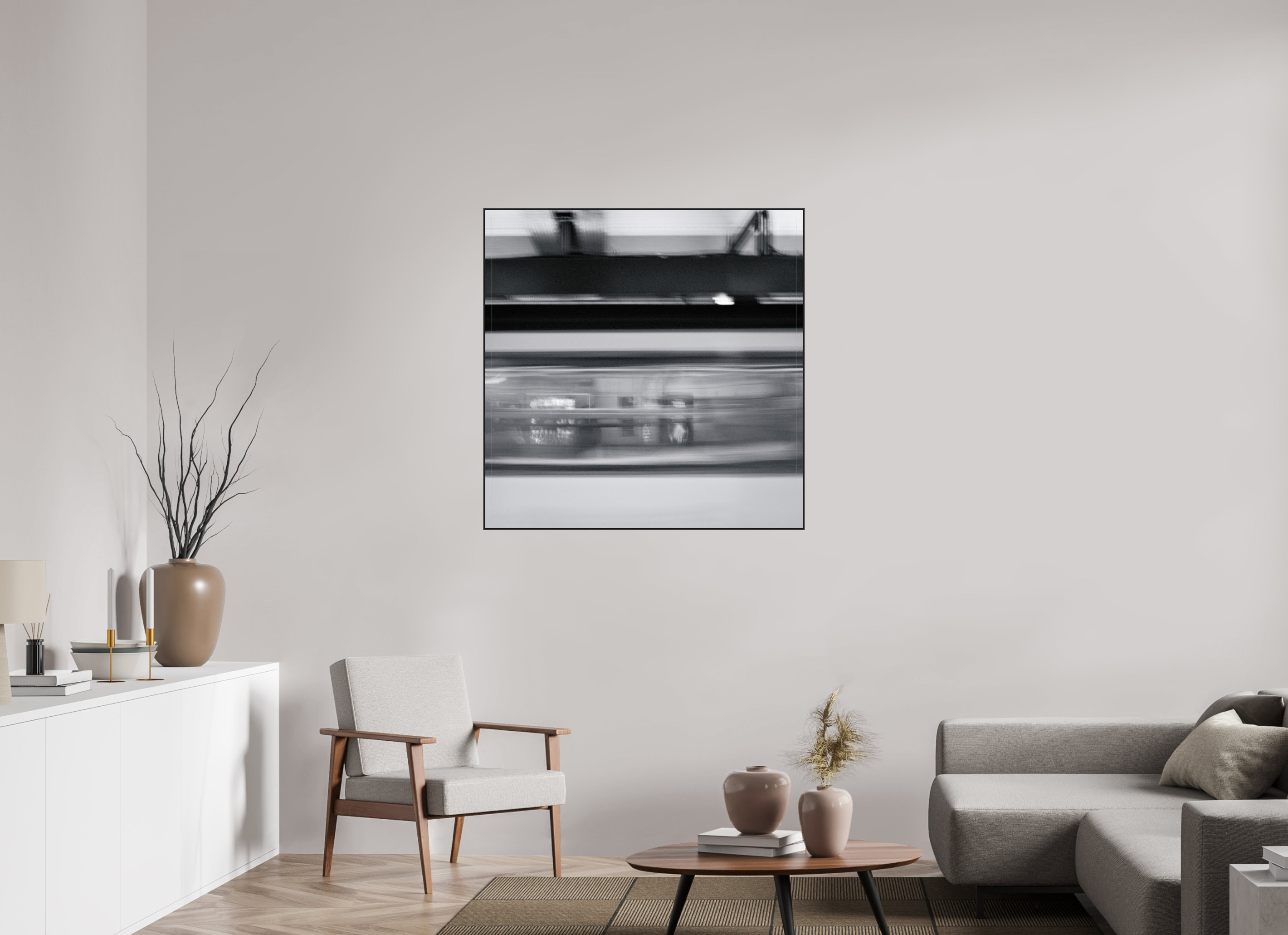 40 x 40″, Black Squared